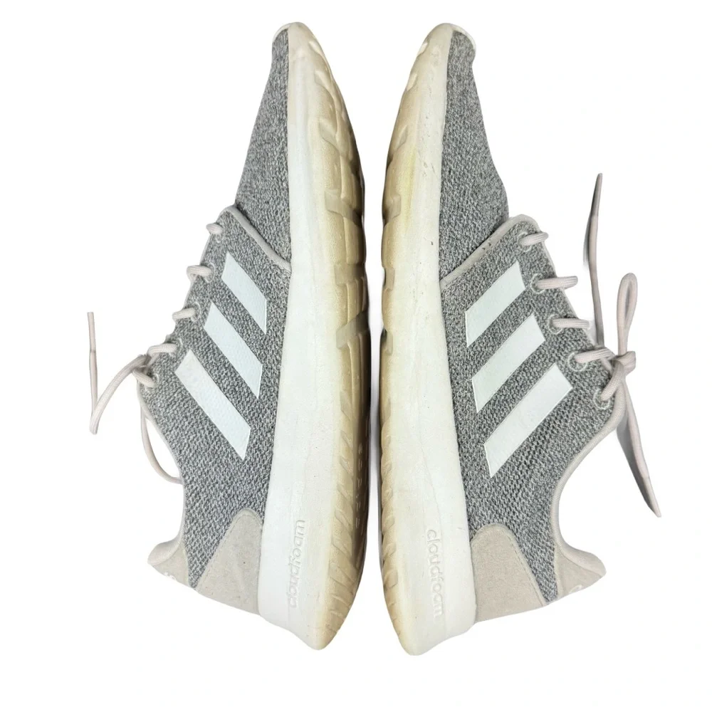 Adidas Cloudfoam Grey Athletic Lightweight Sneakers Women's Size 7 QT Racer EUC - Picture 9 of 16